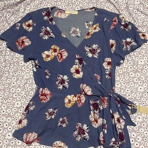 Floral Tie Top